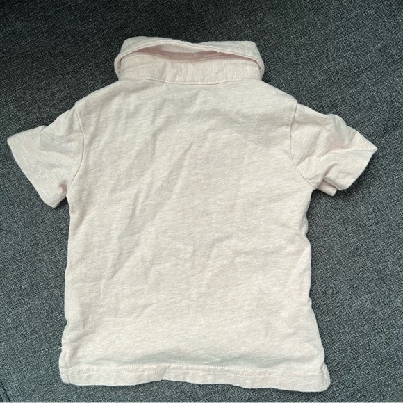 Janie and Jack Pink Polo Shirt Classic Short Sleeve - Picture 3 of 4